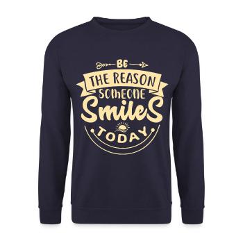 Soyez la raison pour laquelle quelqu’un d’autre sourit - Sweat-shirt Unisexe - marine - Devant - Alina (178cm) & Michal (187cm)