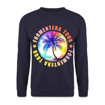 Formentera Tour Colorful - Unisex Sweatshirt - navy - Front - Alina (178cm) & Michal (187cm)