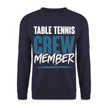 Table Tennis Crew - Unisex Pullover - Navy - Vorne - Alina (178cm) & Michal (187cm)
