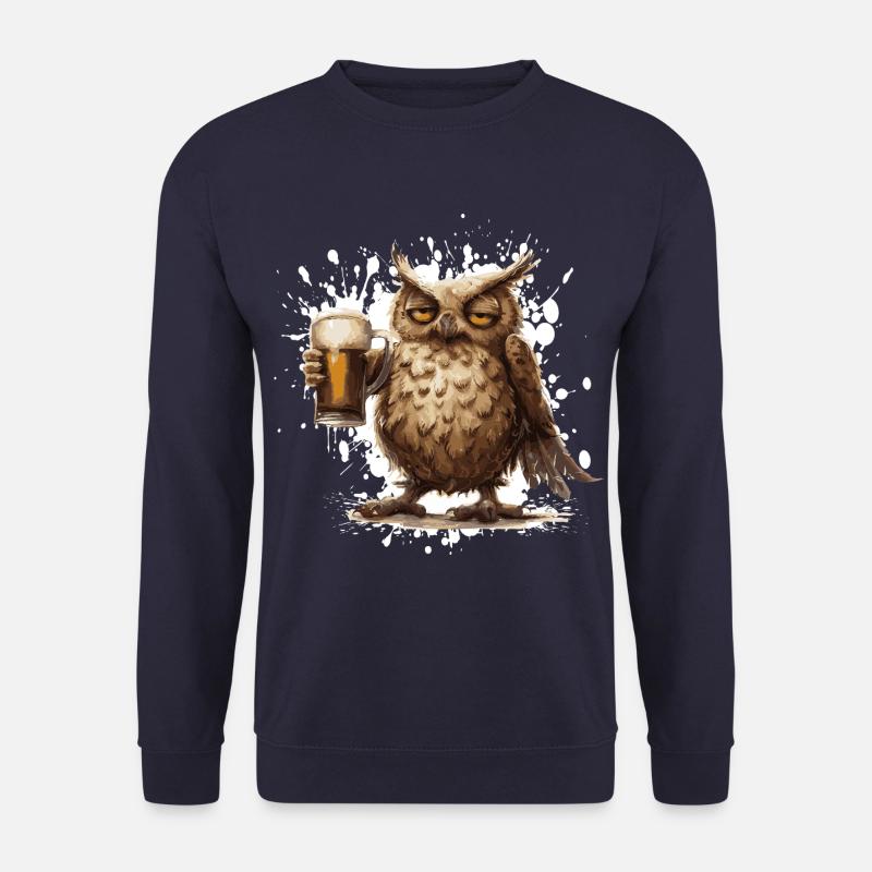 Eule Bier Lustig - Unisex Pullover - Navy