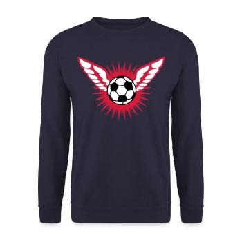 FOOTBALL inspires - Unisex Sweatshirt - navy - Front - Alina (178cm) & Michal (187cm)