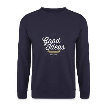 JOB: Gute Ideen - so gut wie neu / Geschenk - Unisex Pullover - Navy - Vorne - Alina (178cm) & Michal (187cm)