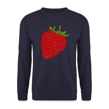 Erdbeere - Unisex Pullover - Navy - Vorne - Alina (178cm) & Michal (187cm)