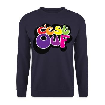 IT'S PHEW - Unisex Sweatshirt - navy - Front - Alina (178cm) & Michal (187cm)