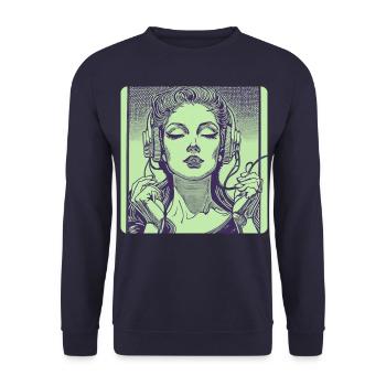 Collection homme | Mode en ligne - Sweat-shirt Unisexe - marine - Devant - Alina (178cm) & Michal (187cm)