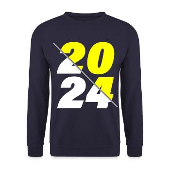 2024 year - Unisex Sweatshirt - navy - Front - Alina (178cm) & Michal (187cm)