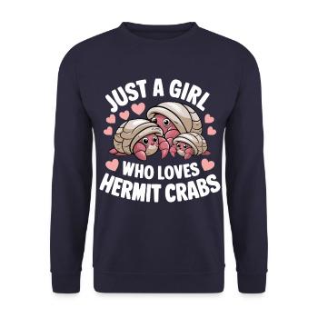 Crab Hermit Crab Crab Crab Crab - Unisex Sweatshirt - navy - Front - Alina (178cm) & Michal (187cm)
