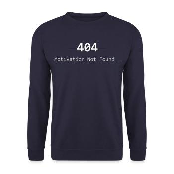 404 Motivation non trouvée - Sweat-shirt Unisexe - marine - Devant - Alina (178cm) & Michal (187cm)