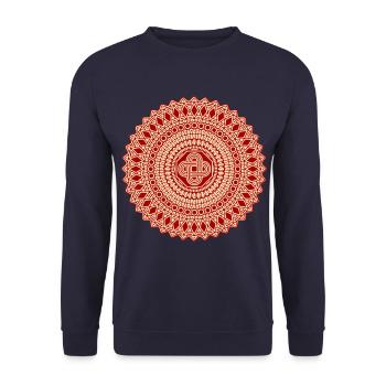 RF326CUK - Unisex Sweatshirt - navy - Front - Alina (178cm) & Michal (187cm)