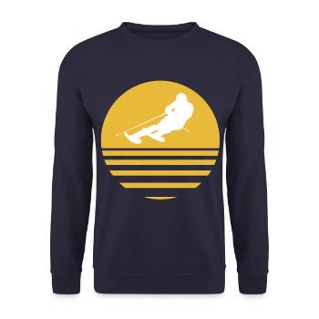 Ski ski ski d'or - Sweat-shirt Unisexe - marine - Devant - Alina (178cm) & Michal (187cm)