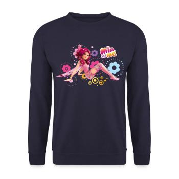 Mia et moi Elfe Mia S’assoit Entre Des Fleurs - Sweat-shirt Unisexe - marine - Devant - Alina (178cm) & Michal (187cm)