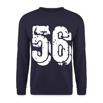 56 Number jersey - Unisex Sweatshirt - navy - Front - Alina (178cm) & Michal (187cm)