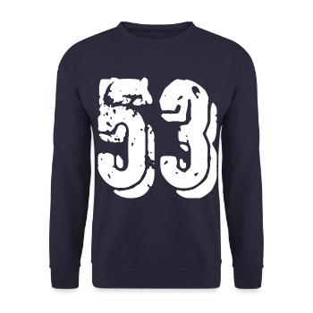 Maillot à 53 numéros - Sweat-shirt Unisexe - marine - Devant - Alina (178cm) & Michal (187cm)