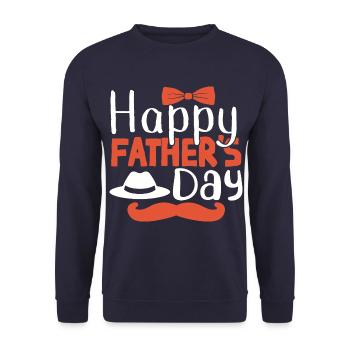 Bonne fête des pères - Sweat-shirt Unisexe - marine - Devant - Alina (178cm) & Michal (187cm)