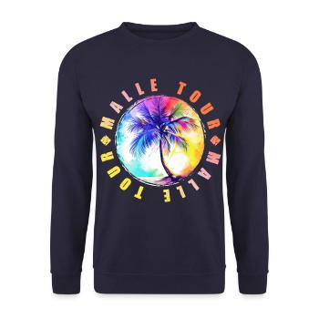 Malle Tour Bunt - Unisex Pullover - Navy - Vorne - Alina (178cm) & Michal (187cm)