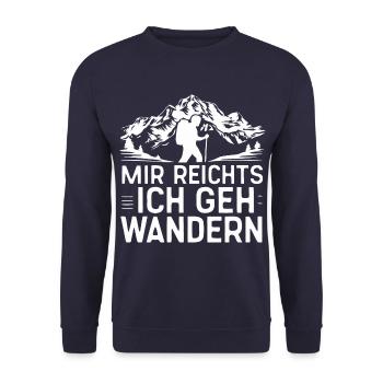 Hiking Hikers Hike Mountains Forest - Unisex Sweatshirt - navy - Front - Alina (178cm) & Michal (187cm)