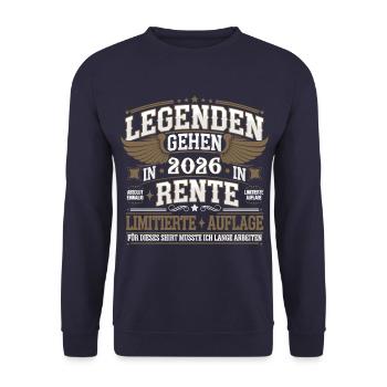 Legends to Retire in 2026 Limited Edition - Unisex Sweatshirt - navy - Front - Alina (178cm) & Michal (187cm)