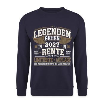 Legenden Gehen In 2027 In Rente Limitierte Auflage - Unisex Pullover - Navy - Vorne - Alina (178cm) & Michal (187cm)