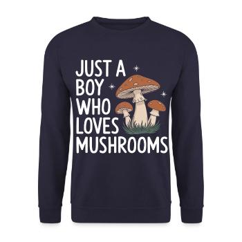 Mushroom Mushrooms Funghi Mushroom - Unisex Sweatshirt - navy - Front - Alina (178cm) & Michal (187cm)