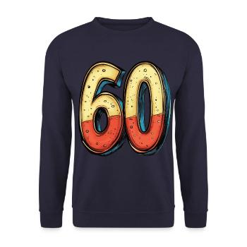 60 Nombre Coloré - Sweat-shirt Unisexe - marine - Devant - Alina (178cm) & Michal (187cm)