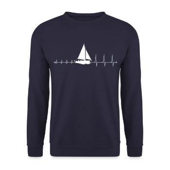 Sailing T-Shirt - Unisex Sweatshirt - navy - Front - Alina (178cm) & Michal (187cm)