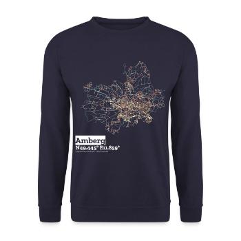 Amberg Basic Pastels - Unisex Sweatshirt - navy - Front - Alina (178cm) & Michal (187cm)