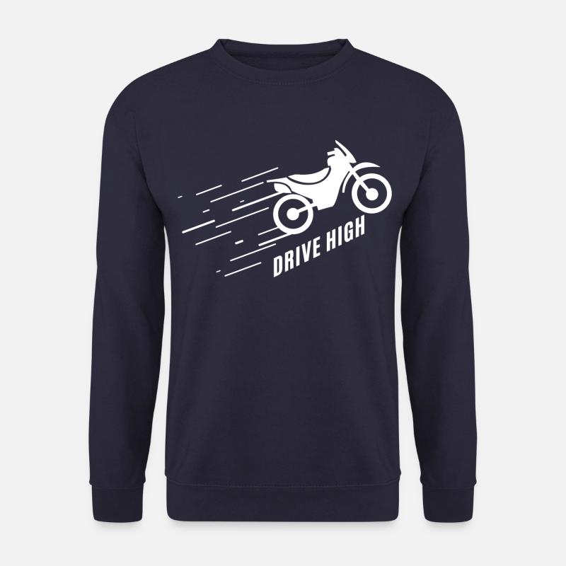 Biker Motorrad Motorcross Motorradfahrer - Unisex Pullover - Navy