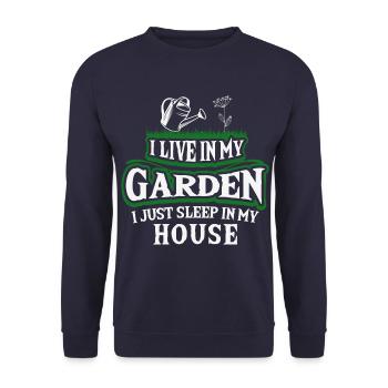 Hobby gardeners, fruit and vegetable gardeners - Unisex Sweatshirt - navy - Front - Alina (178cm) & Michal (187cm)