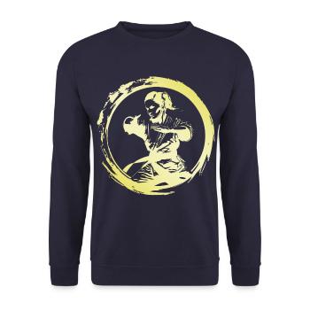 Karate Woman - Unisex Sweatshirt - navy - Front - Alina (178cm) & Michal (187cm)