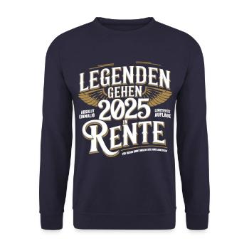 Legends to retire in 2025 Absolutely unique - Unisex Sweatshirt - navy - Front - Alina (178cm) & Michal (187cm)