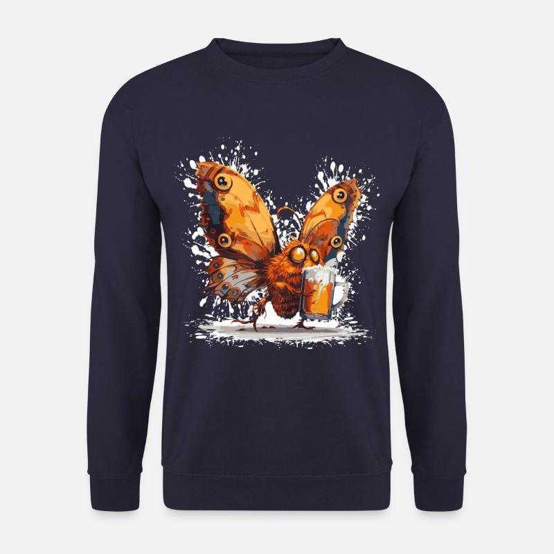 Schmetterling Bier Lustig - Unisex Pullover - Navy