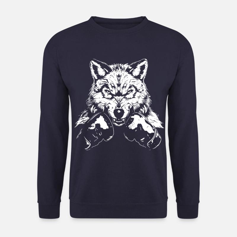 Wolf Boxing Fighter MMA - Unisex Sweatshirt - navy