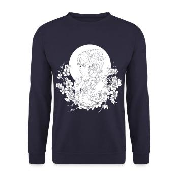 Aries - The Ram Girl - Unisex Sweatshirt - navy - Front - Alina (178cm) & Michal (187cm)