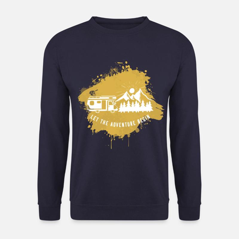 Camper Camping Campen Gold - Unisex Pullover - Navy