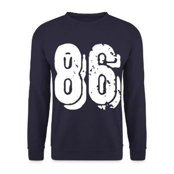 86 number jersey - Unisex Sweatshirt - navy - Front - Alina (178cm) & Michal (187cm)