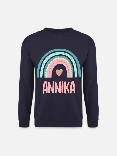 Annika Name Rainbow Baby - Unisex Sweatshirt - navy
