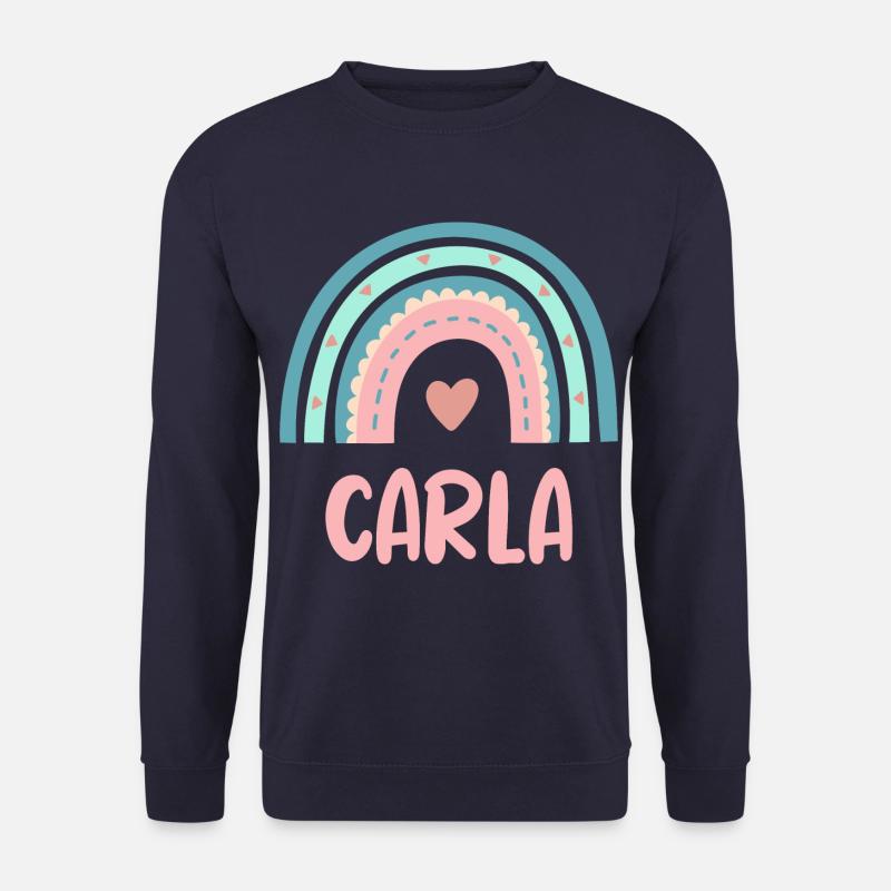 Carla Name Regenbogen Baby - Unisex Pullover - Navy