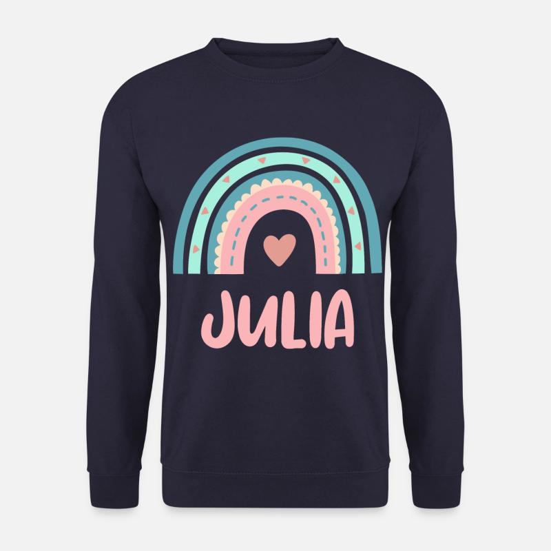 Julia Name Regenbogen Baby - Unisex Pullover - Navy