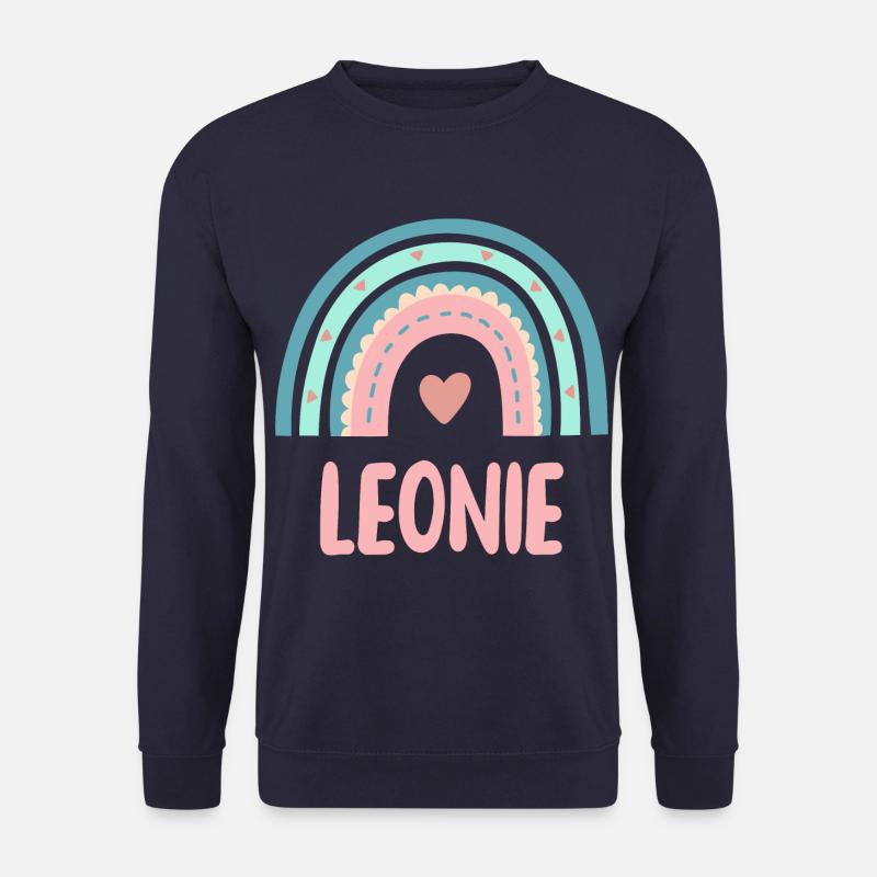 Leonie Name Regenbogen Baby - Unisex Pullover - Navy