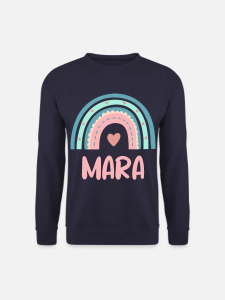 Mara Name Regenbogen Baby - Unisex Pullover - Navy
