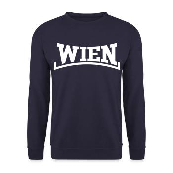 Vienna - Unisex Sweatshirt - navy - Front - Alina (178cm) & Michal (187cm)