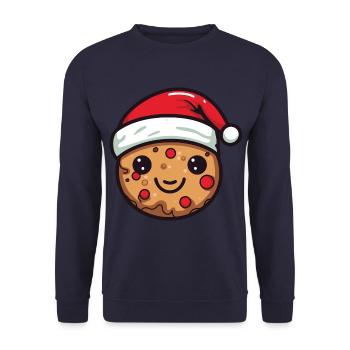 Biscuit de Noël Cuisson - Sweat-shirt Unisexe - marine - Devant - Alina (178cm) & Michal (187cm)