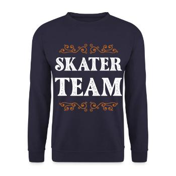 Skater Crew - Unisex Pullover - Navy - Vorne - Alina (178cm) & Michal (187cm)