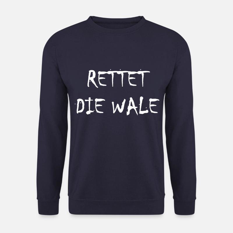 rettet die wale - Unisex Pullover - Navy