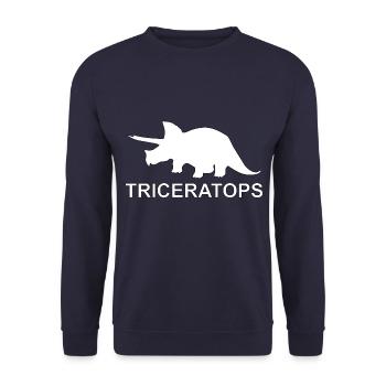 triceratops - Unisex Sweatshirt - navy - Front - Alina (178cm) & Michal (187cm)