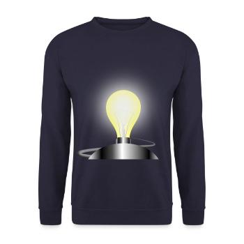 Light bulb socket - Unisex Sweatshirt - navy - Front - Alina (178cm) & Michal (187cm)