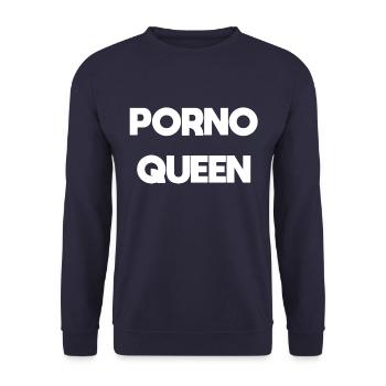 PORNO QUEEN - Sweat-shirt Unisexe - marine - Devant - Alina (178cm) & Michal (187cm)