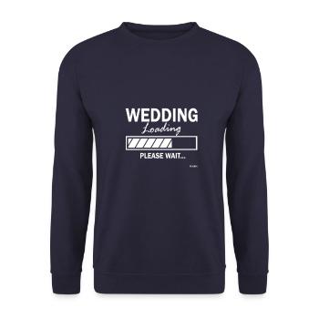 Hochzeit Junggesellenabschied Ehe Liebe Geschenk - Unisex Pullover - Navy - Vorne - Alina (178cm) & Michal (187cm)