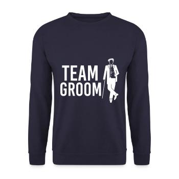 Team Groom - Sweat-shirt Unisexe - marine - Devant - Alina (178cm) & Michal (187cm)