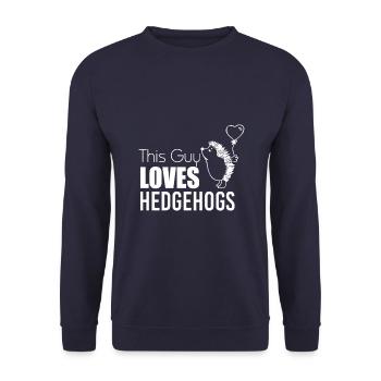Hedgehog hedgehogs - Unisex Sweatshirt - navy - Front - Alina (178cm) & Michal (187cm)